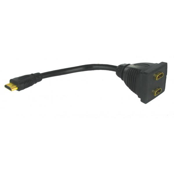 Photo Doubleur HDMI M vers 2 x HDMI F | Ref : 2050460