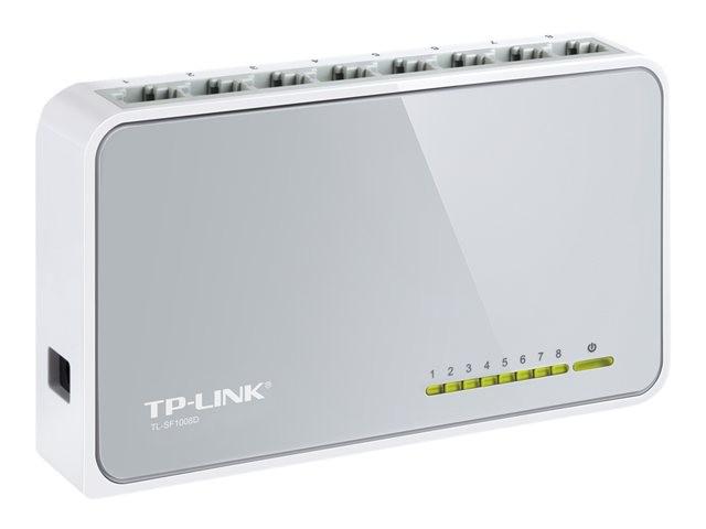 Photo TP-LINK Switch de bureau 8 ports Fast Ethernet 10/100 Mbps TL-SF1008D | Ref : 8270007