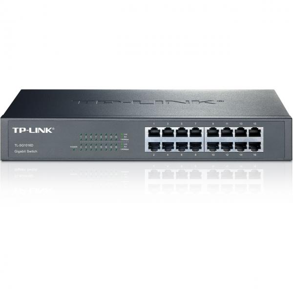 Photo TP-LINK - Switch 16 ports Gigabit rackable - boîtier métal TL-SG1016D | Ref : 8270042