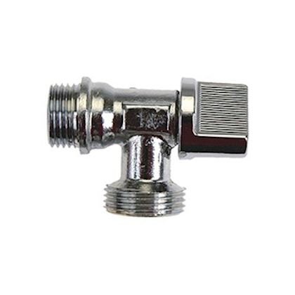 Photo ROBINET MAL EQUERRE BOIS SPHER. 1/2 3/4 CHROME M | Ref : D47301C