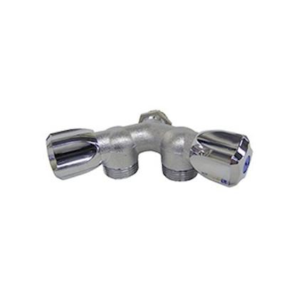 Photo ROBINET MAL DOUBLE 1/2 3/4 CHROME/BRUT | Ref : D480019