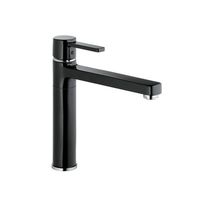 Photo Zenta mitigeur d'vier chrome/noir | Ref : 389738675