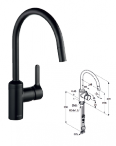 KLUDI ARMATUREN Kludi bingo star mitigeur devier noir m 428033978
