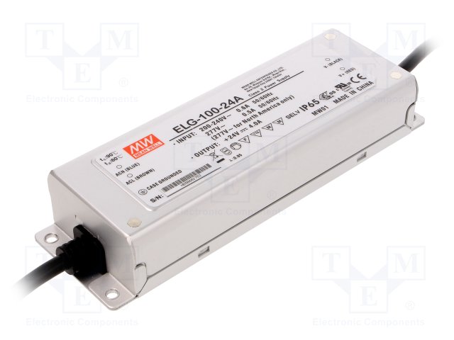 Photo ALIMENTATION MEANWELL 100W 24VDC 4A IP65 | Ref : 600ELG10024A
