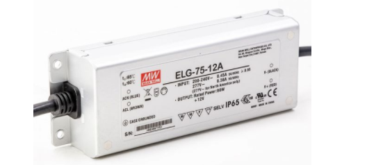 Photo DRIVER MEANWELL 75W 12VDC IP65 | Ref : 600ELG7512A