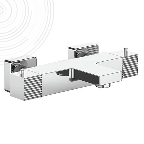 Photo Thermostatique de bain-douche mural Cuadr'O - Chrom� -ROLF | Ref : 501015509