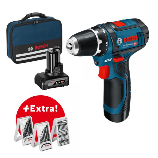 Photo GSR 12V-15 1x2,0Ah + 1x4,0Ah | Ref : 0615990G6L