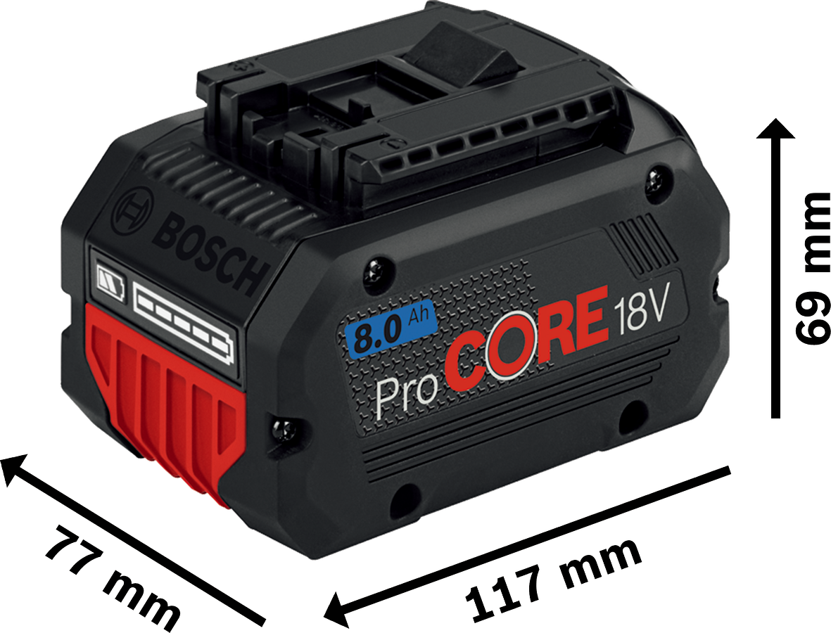 Vignette 3 produit Ref : 1600A016GK | Batterie ProCORE18V 1x8,0Ah C