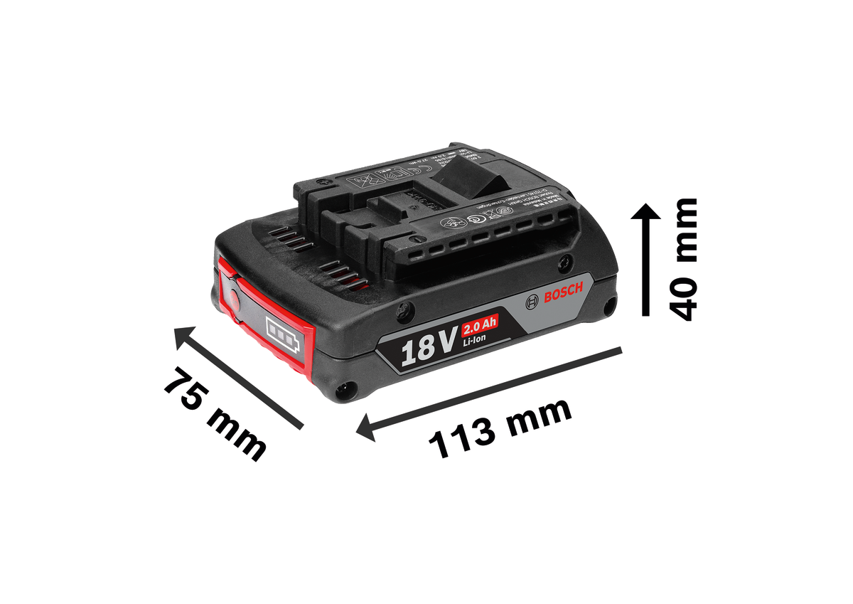 Vignette 3 produit Ref : 1600Z00036 | Batterie 18V-LI 1x2,0Ah C