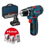 ROBERT BOSCH Gsr 12v-15 1x2,0ah + 1x4,0ah 0615990G6L