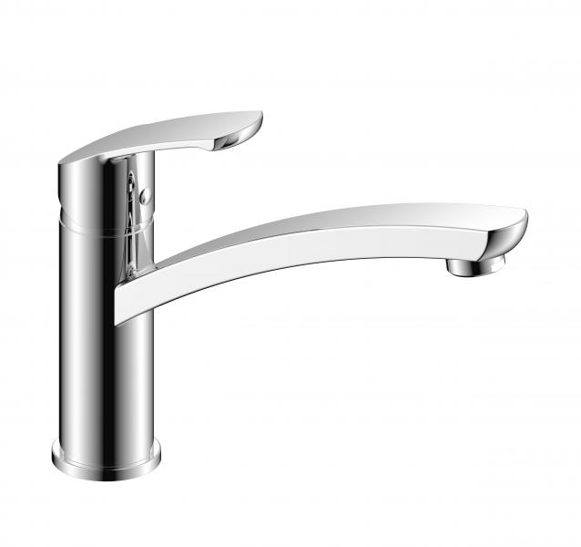 Photo Mitigeur monotrou evier chrome, cartouch | Ref : 5703/EDGE