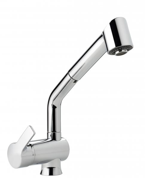 Photo Mitigeur monotrou evier chrome avec douc | Ref : 7751-M14-PROFILE
