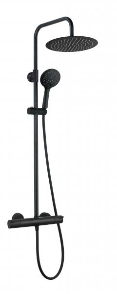 Photo Colonne thermostatique douche Noir mat h | Ref : SI4700.62/300