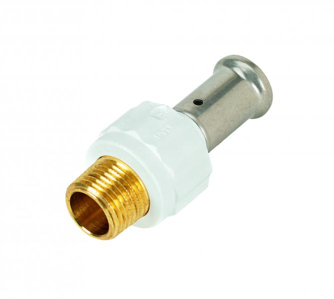 Photo RACCORD DROIT MALE 16X1/2  BLANC CW617 | Ref : 17PKW-1604