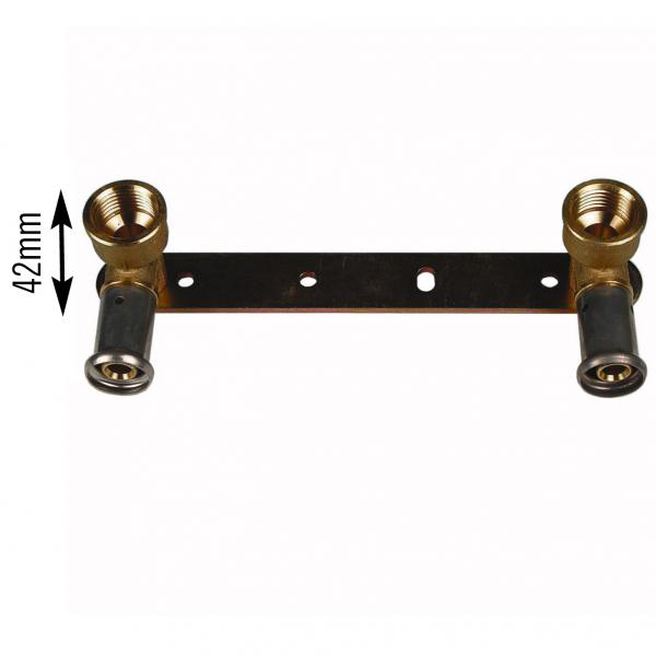 Photo CULASSE DOUBLE POUR SANITAIRE FEMELLE 16X1/2 X16X1/2 | Ref : 28P-16041604-1