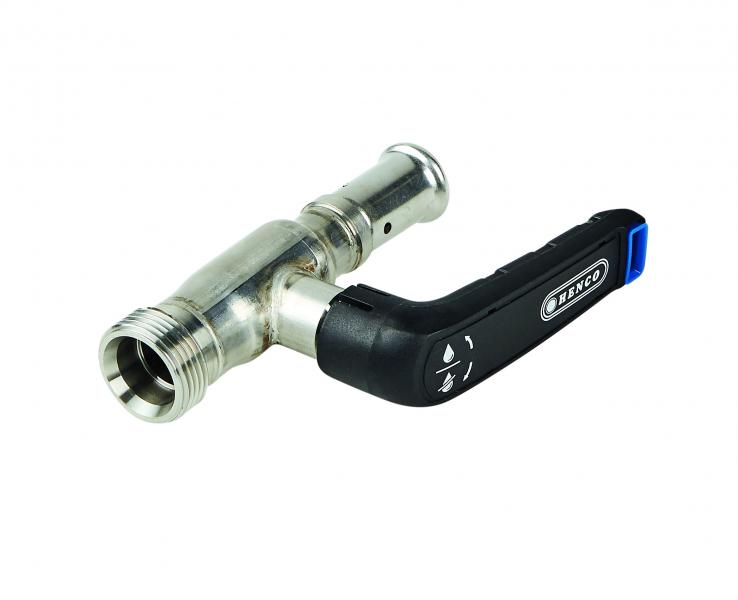 Photo VANNE  SPHERE INOX AVEC MANCHE  SERTIR X EK 16 X 3/4&quot; | Ref : BAP-FFV1605EK