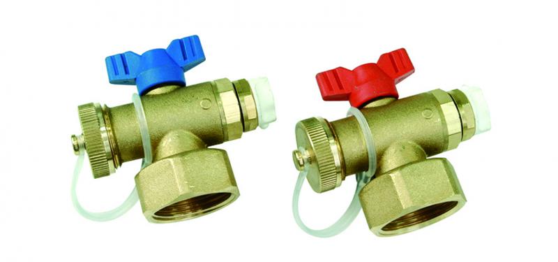 Photo BOUCHON TERMINAL 1 F AVEC ECROU,VANNE  SPHERE,JOINT ET PURGEUR 3/8 | Ref : UFH-ESK060303-M