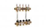 HENCO Collecteur en laiton,reglable,avec debitmetres 1 -8x3/4  ek UFH-060508-MD