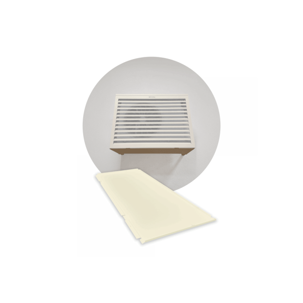 Photo DECOCLIM sous-face aluminium - ivoire claire RAL 1015 - large | Ref : DECOCLIM-23AL1015-SSF