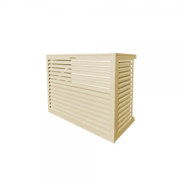 Photo DECOCLIM cache clim aluminium - ivoire claire RAL 1015 - large (Dim int�: H�950 x L�1100 x P�550-700 mm profondeur ajustable : 150 mm) | Ref : DECOCLIM-23AL1015