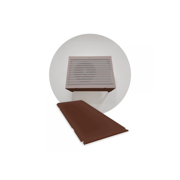Photo DECOCLIM sous-face aluminium - brun rouge RAL 8012 - large | Ref : DECOCLIM-23AL8012-SSF