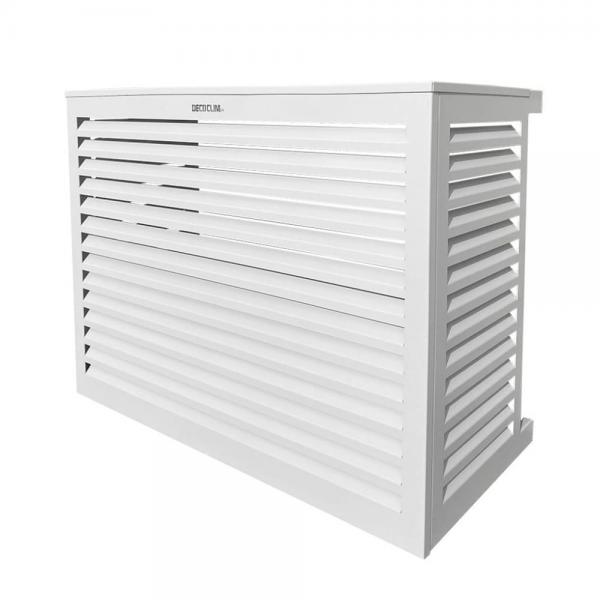 Photo DECOCLIM cache clim aluminium - blanc RAL 9010 - large (Dim int : H 950 x L 1100 x P 550-700 mm profondeur ajustable : 150 mm) | Ref : DECOCLIM-23AL9010
