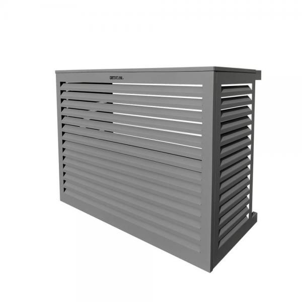 Photo DECOCLIM cache clim aluminium - gris poussi�re RAL 7037 - medium (Dim int� : H 835 x L 1050 x P 510-660 mm profondeur ajustable : 150 mm) | Ref : DECOCLIM-23AM7037