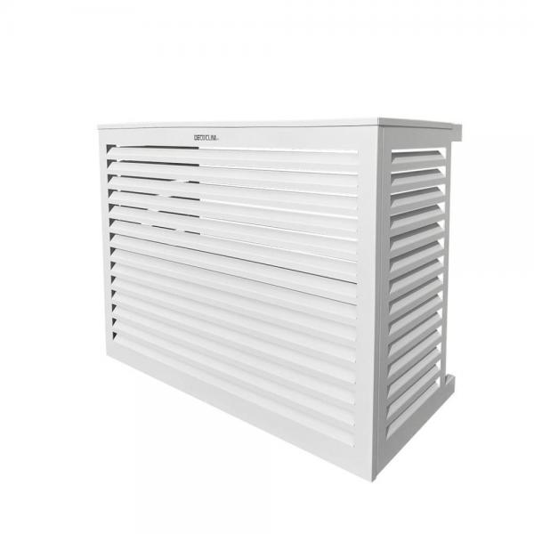 Photo DECOCLIM cache clim aluminium - blanc RAL 9010 - medium (Dim int H 835 x L 1050 x P 510-660 mm profondeur ajustable 150 mm) | Ref : DECOCLIM-23AM9010