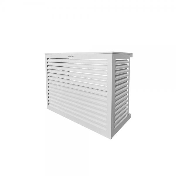 Photo DECOCLIM cache clim aluminium - gris clair RAL 7035 - small (Dim int� : H 680 x L 900 x P 450-600 mm profondeur ajustable : 150 mm) | Ref : DECOCLIM-23AS7035