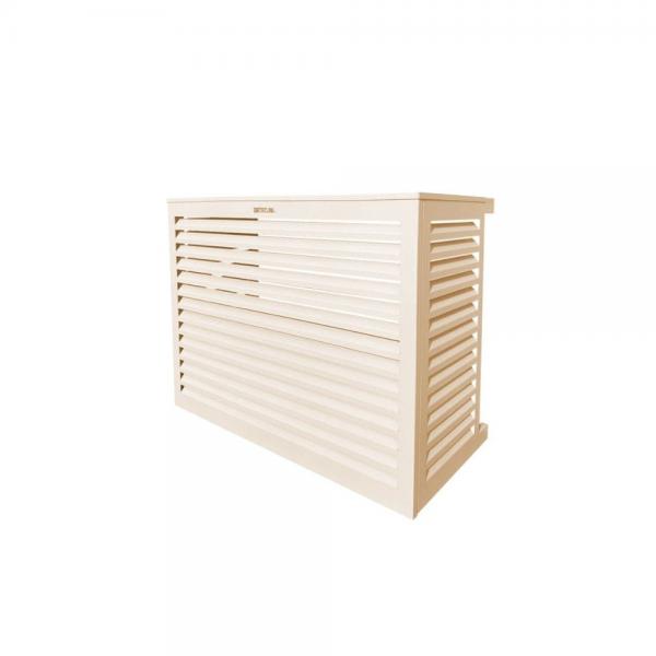 Photo DECOCLIM cache clim aluminium - blanc crme RAL 9001 - small (Dim int : H 680 x L 900 x P 450-600 mm profondeur ajustable : 150 mm) | Ref : DECOCLIM-23AS9001