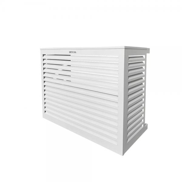 Photo DECOCLIM cache clim aluminium - blanc RAL 9010 - small (Dim int� : H 680 x L 900 x P 450-600 mm profondeur ajustable : 150 mm) | Ref : DECOCLIM-23AS9010