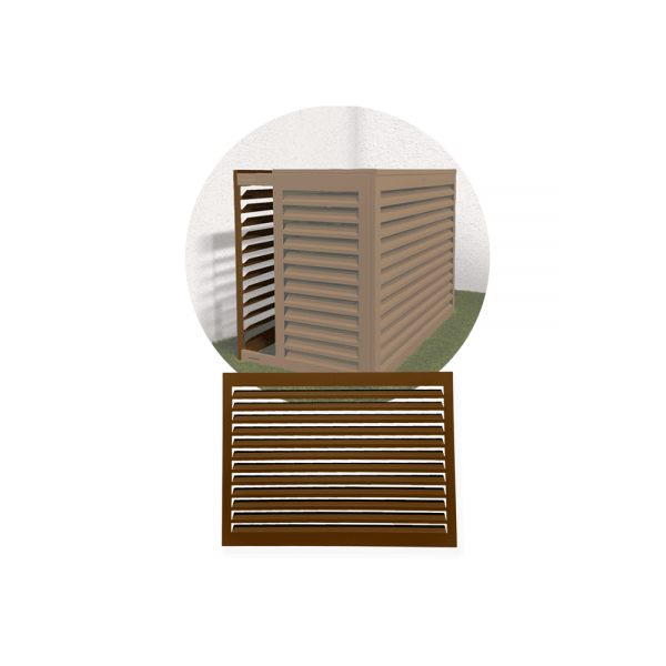 Photo DECOCLIM face dos aluminium - brun argile RAL 8003 - XL | Ref : DECOCLIM-23AXL8003-DOS