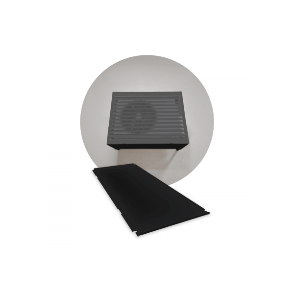 Photo DECOCLIM sous-face aluminium - noir fonc RAL 9005 - XL et option XXL | Ref : DECOCLIM-23AXL9005-SSF