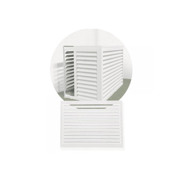 Photo DECOCLIM face dos aluminium - blanc RAL 9010 - XL | Ref : DECOCLIM-23AXL9010-DOS