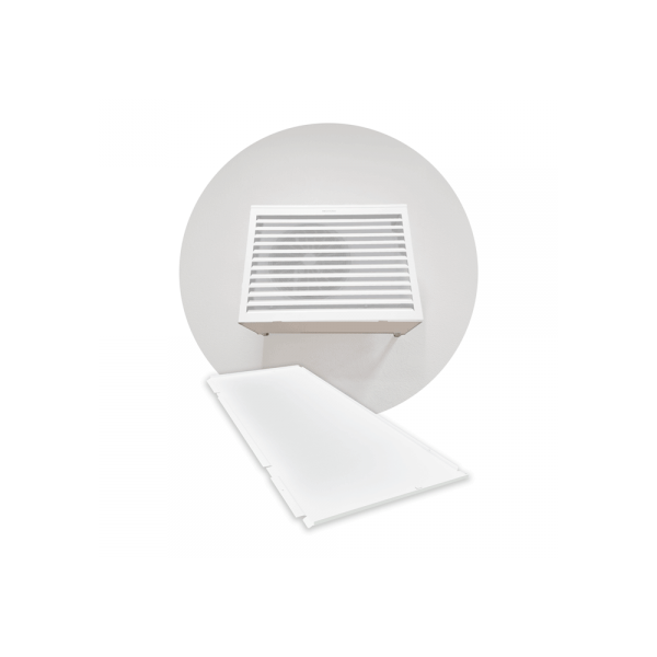 Photo DECOCLIM sous-face aluminium - blanc RAL 9010 - XL et option XXL | Ref : DECOCLIM-23AXL9010-SSF