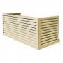 Photo DECOCLIM cache clim aluminium - ivoire claire RAL 1015 - option XXL (Dim int : H 500 x L 1310 x P 650-800 mm profondeur ajustable : 150 mm) | Ref : DECOCLIM-23AXXL1015