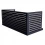 Photo DECOCLIM cache clim aluminium - noir foncé RAL 9005 - option XXL (Dim int : H 500 x L 1310 x P 650-800 mm profondeur ajustable : 150 mm) | Ref : DECOCLIM-23AXXL9005