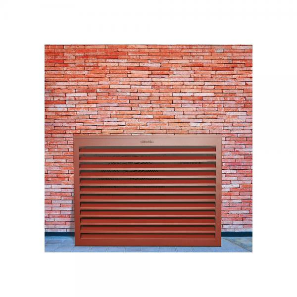 Vignette 2 produit DECOCLIM cache clim aluminium - brun rouge RAL 8012 - small (Dim int� : H 680 x L 900 x P 450-600 mm profondeur ajustable : 150 mm) | Ref : DECOCLIM-23AS8012