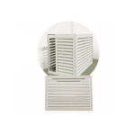 DECOCLIM Decoclim face dos aluminium - blanc crme ral 9001 - large DECOCLIM-23AL9001-DOS
