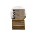 DECOCLIM Decoclim face dos aluminium - brun argile ral 8003 - medium DECOCLIM-23AM8003-DOS