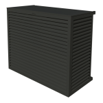 DECOCLIM Decoclim cache clim aluminium - gris anthracite ral 7016 - xl (dim int : h 1200 x l 1310 x p 650-800 mm profondeur ajustable : 150 mm DECOCLIM-23AXL7016