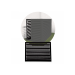 DECOCLIM Decoclim face dos aluminium - noir fonc ral 9005 - option xxl DECOCLIM-23AXXL9005-DOS