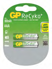 Photo BLISTER DE 2 PILES RECHARGEABLES RECYKO | Ref : 201071