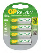 Photo BLISTER DE 4 PILES RECHARGEABLES RECYKO | Ref : 201072