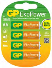 Photo Blister de 4 piles rechargeable ekopower | Ref : 201109