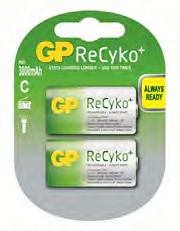 Photo BLISTER DE 2 PILES RECHARGEABLES RECYKO | Ref : 201124
