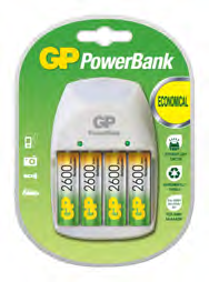 Photo CHARGEUR POWERBANK NITE LITE + 4 AA 2600 | Ref : 202089