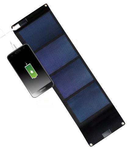 Photo PANNEAU SOLAIRE SOUPLE NOIR USB | Ref : 405037