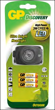 Photo DISCOVERY LOE208 LED 3W CREE FRONTALE + | Ref : 455003