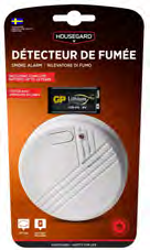 Photo DETECTEUR DE FUMEE PILE 9V LITHIUM 10 AN | Ref : 601109-80